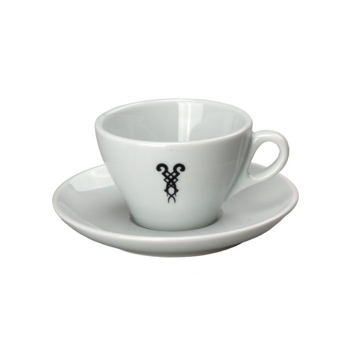 Cappuccinotasse mit Bazzar-Logo