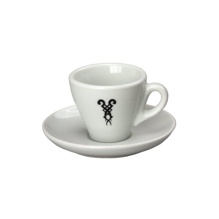 Espressotasse mit Bazzar-Logo